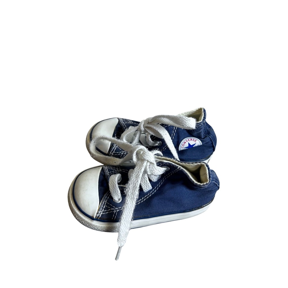 Converse Chuck Taylor High Top Size 5 Navy Blue Canvas Kids Sneakers